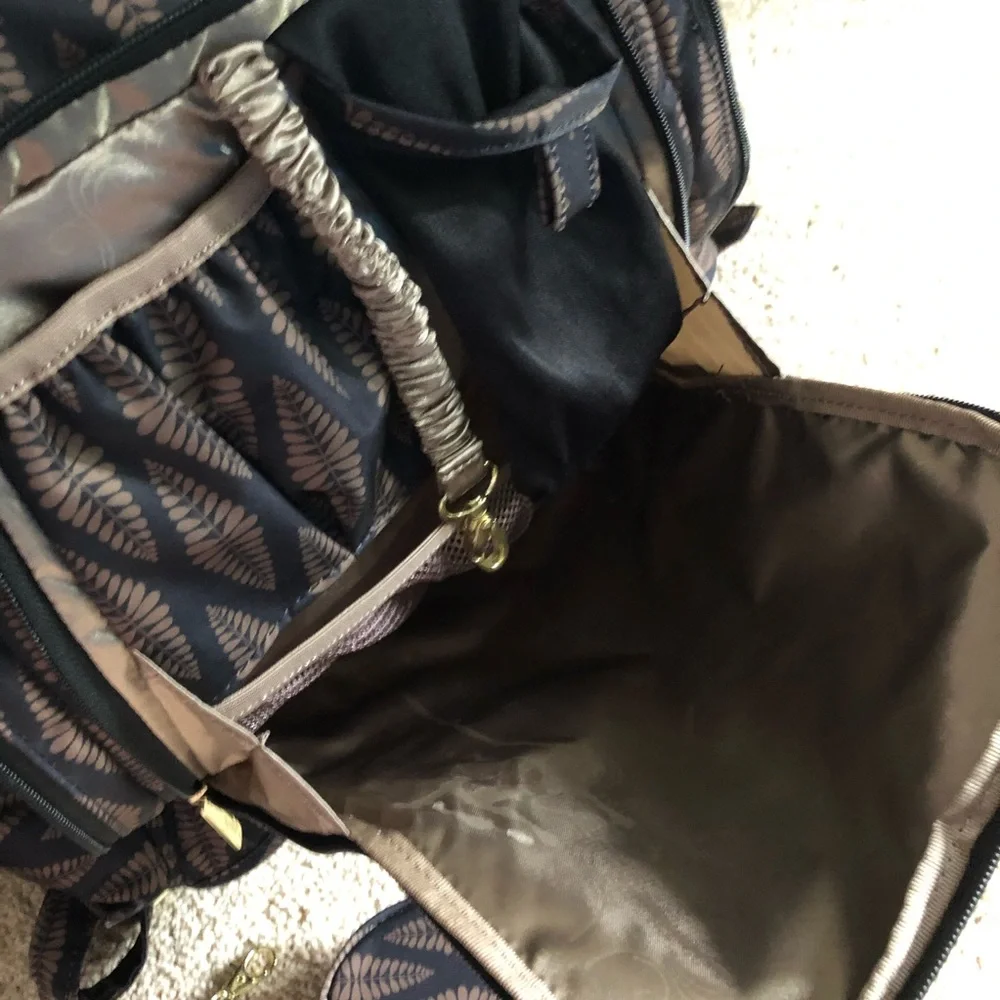 Patterned Black & Tan Women’s Backpack Bag